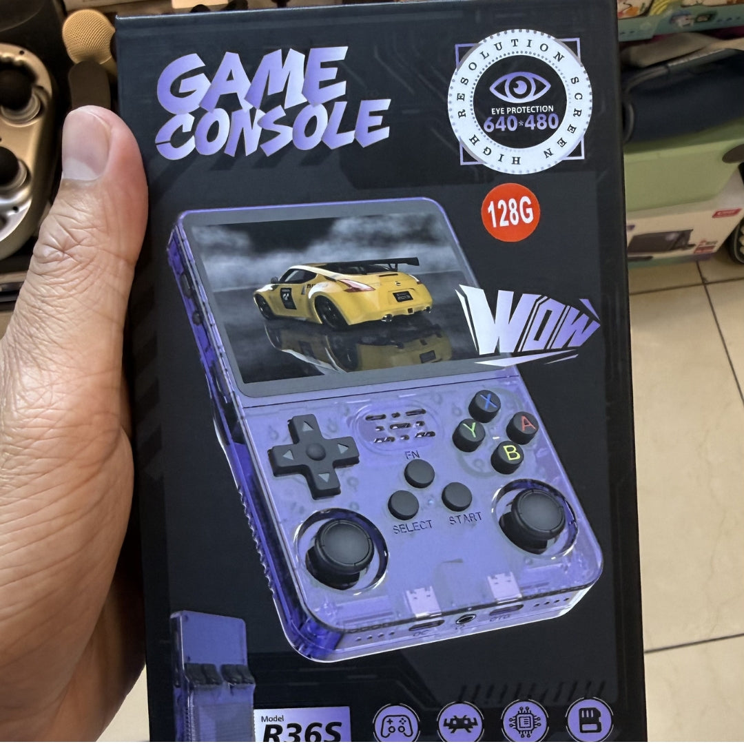 R36S Retro Handheld Game Console – 21,000+ Games Preloaded, 128GB, 3.5” HD Screen, Dual Joystick Portable Gaming Device