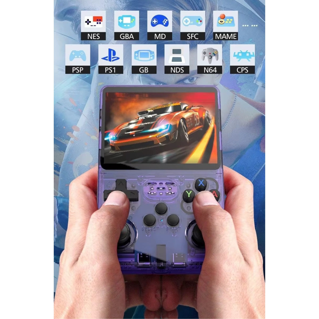 R36S Retro Handheld Game Console – 21,000+ Games Preloaded, 128GB, 3.5” HD Screen, Dual Joystick Portable Gaming Device