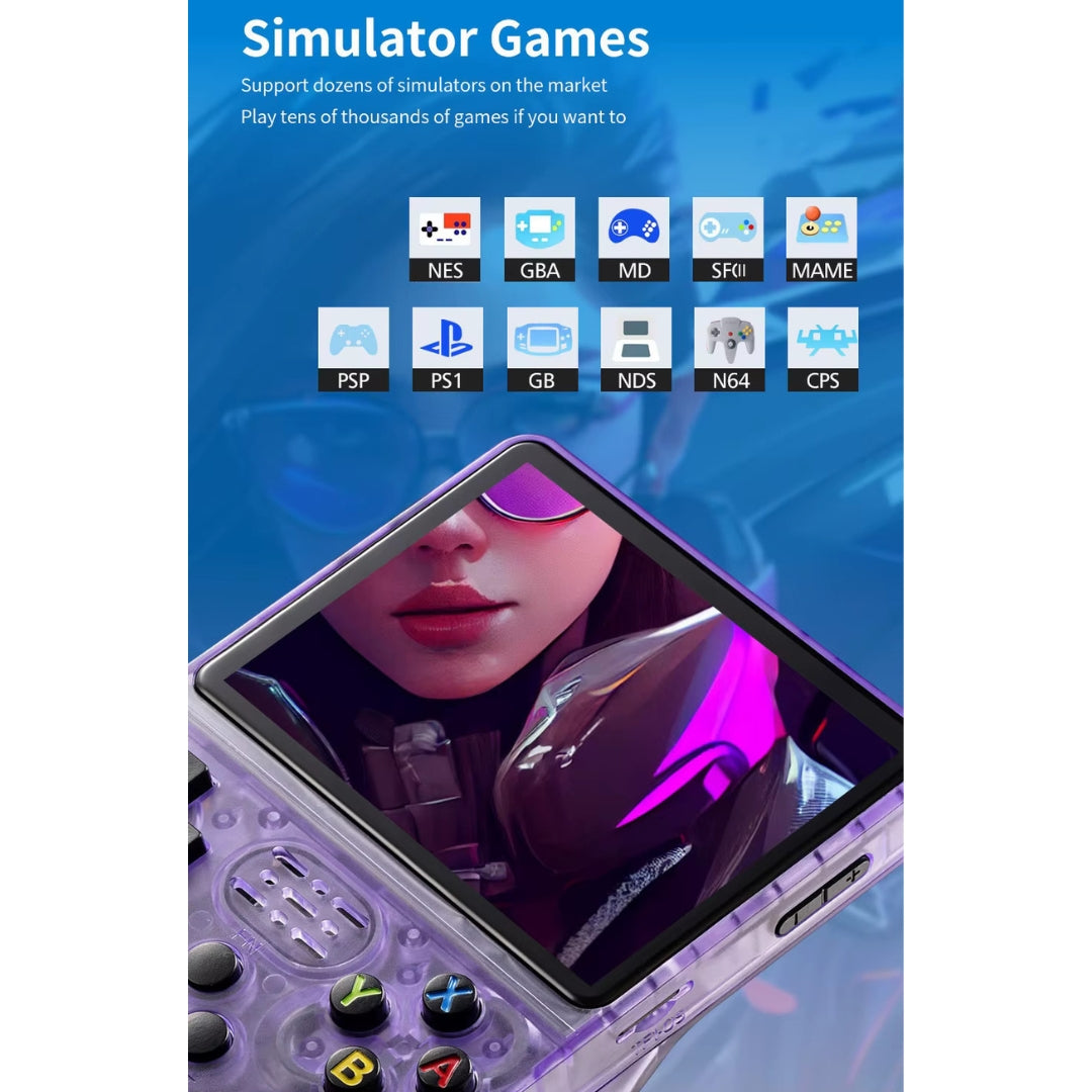 R36S Retro Handheld Game Console – 21,000+ Games Preloaded, 128GB, 3.5” HD Screen, Dual Joystick Portable Gaming Device