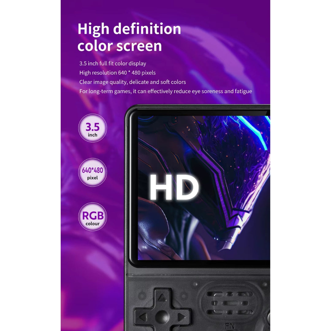 R36S Retro Handheld Game Console – 21,000+ Games Preloaded, 128GB, 3.5” HD Screen, Dual Joystick Portable Gaming Device